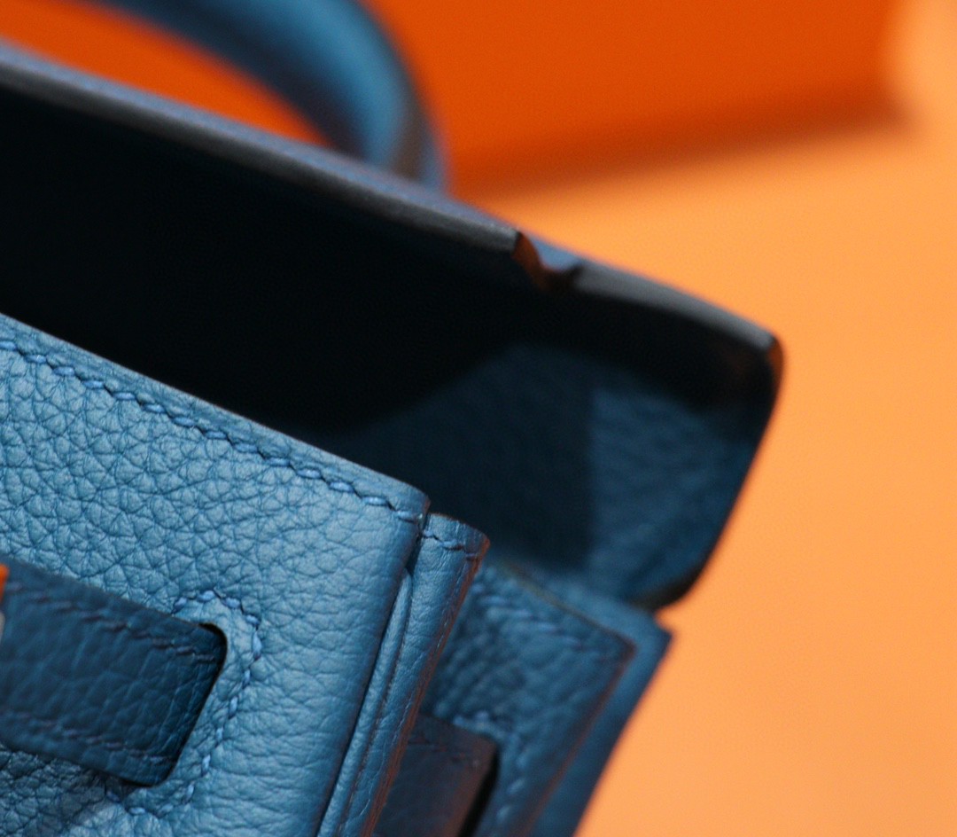 Hermès（爱马仕）Kelly 凯莉包 玛瑙蓝 Togo 全手缝 金扣 25cm