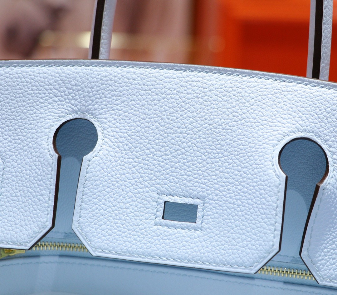 Hermès（爱马仕）Birkin 铂金包 微风蓝Togo 全手缝 金扣 30cm