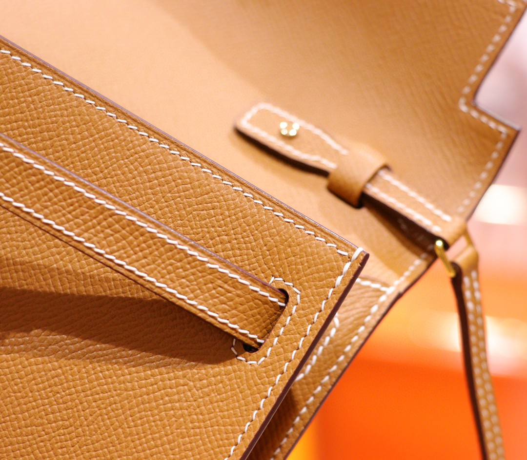 Hermès（爱马仕）Kelly Togo 金棕 Epsom 全手缝 小牛皮 金扣
