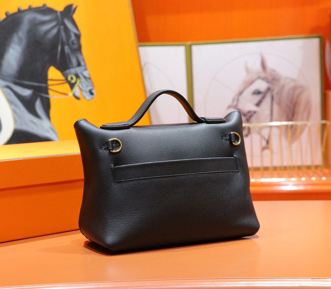 Hermès（爱马仕）Mini kelly 2424 黑色 evercolor 金扣 21cm