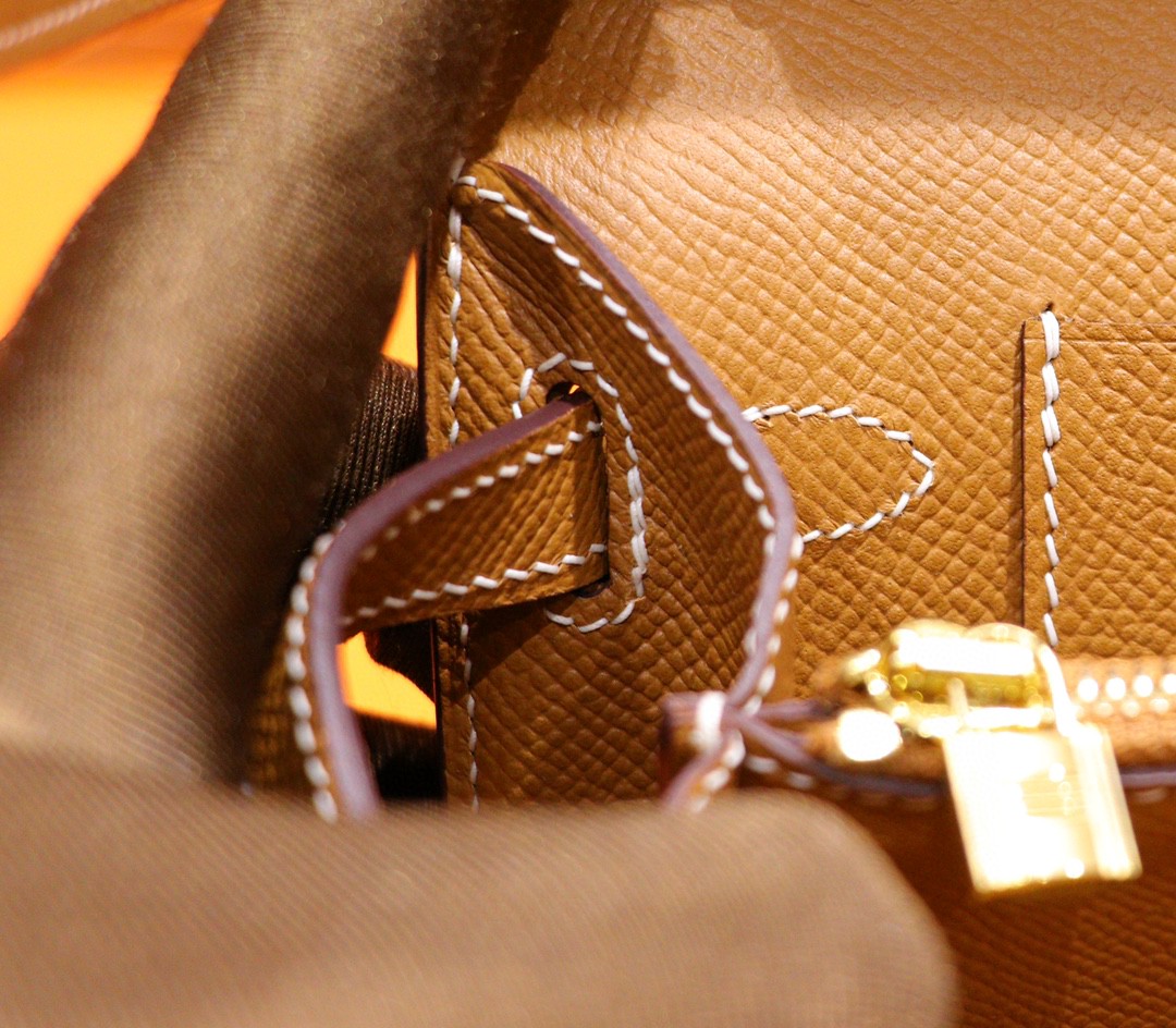 Hermès（爱马仕）Kelly Togo 金棕 Epsom 全手缝 小牛皮 金扣