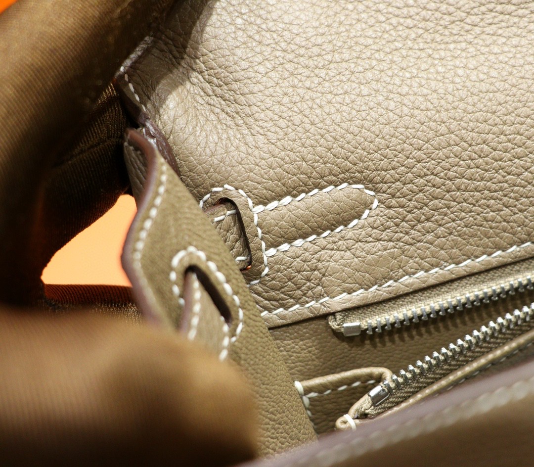Hermès（爱马仕）Kelly 凯莉包 大象灰 Togo 小牛皮 全手缝 银扣 25cm