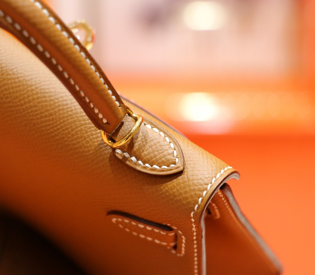 Hermès（爱马仕）Minikelly 金棕 Epsom 全手缝 小牛皮 金扣 2代