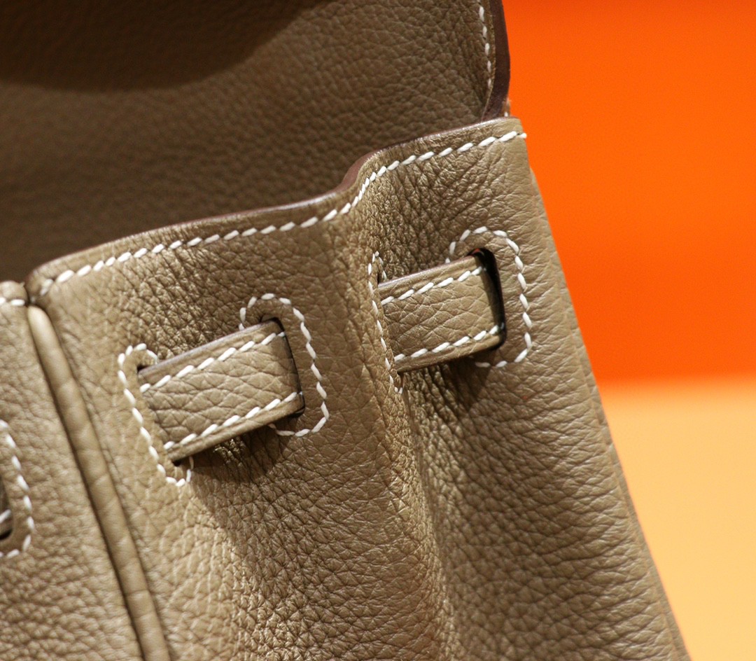 Hermès（爱马仕）Kelly 凯莉包 大象灰 Togo 小牛皮 全手缝 银扣 25cm