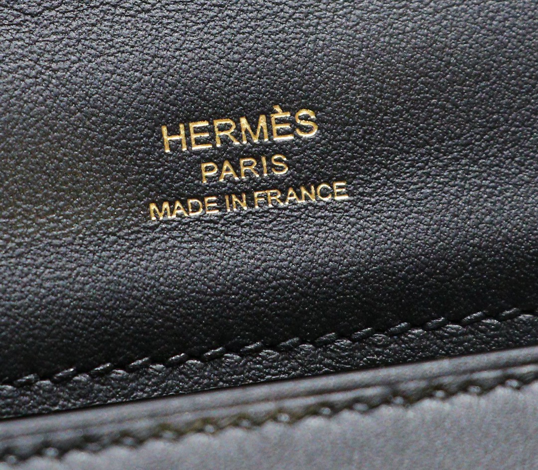 Hermès（爱马仕）Mini kelly 2424 黑色 evercolor 金扣 21cm