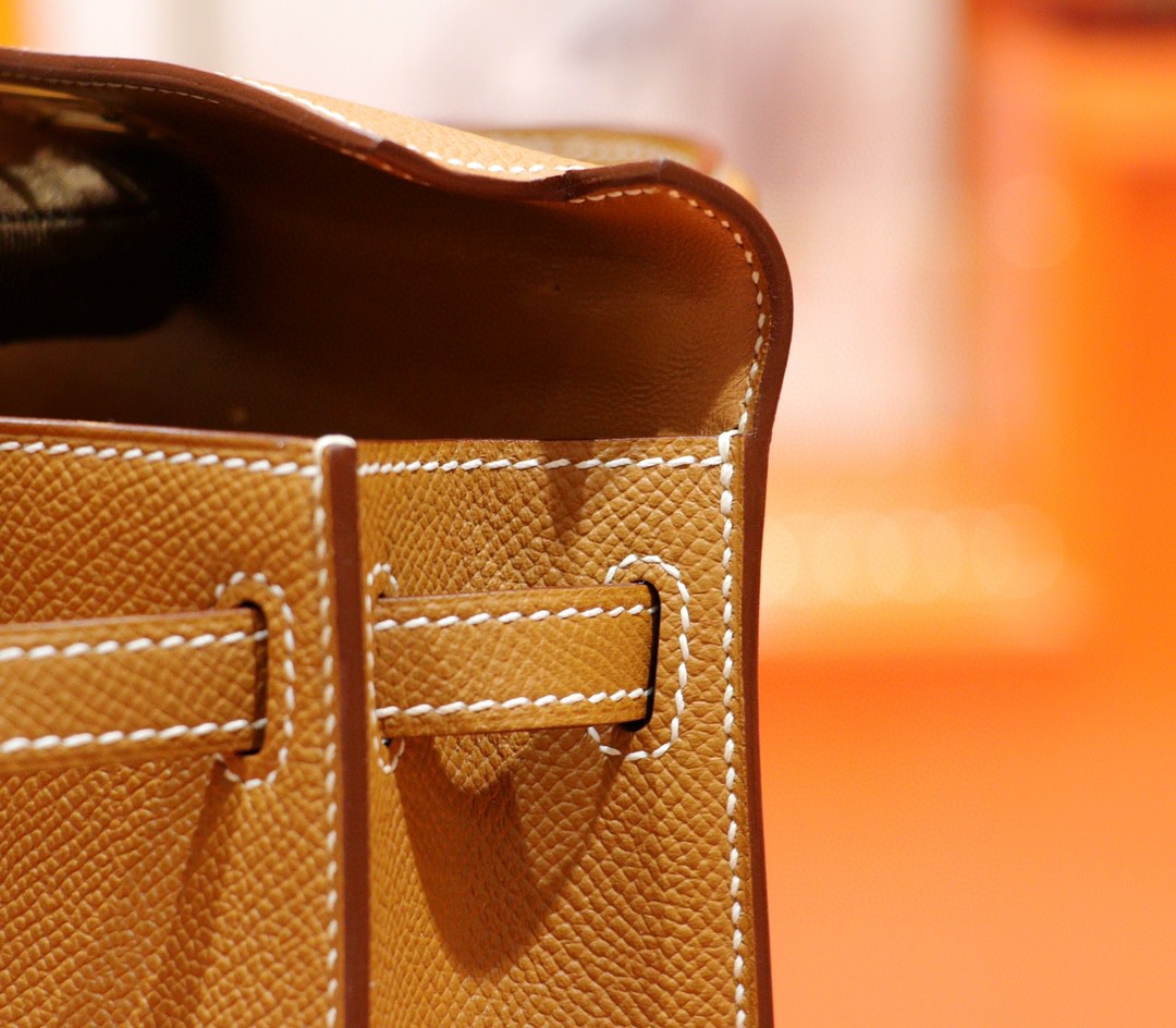 Hermès（爱马仕）Minikelly 金棕 Epsom 全手缝 小牛皮 金扣 2代
