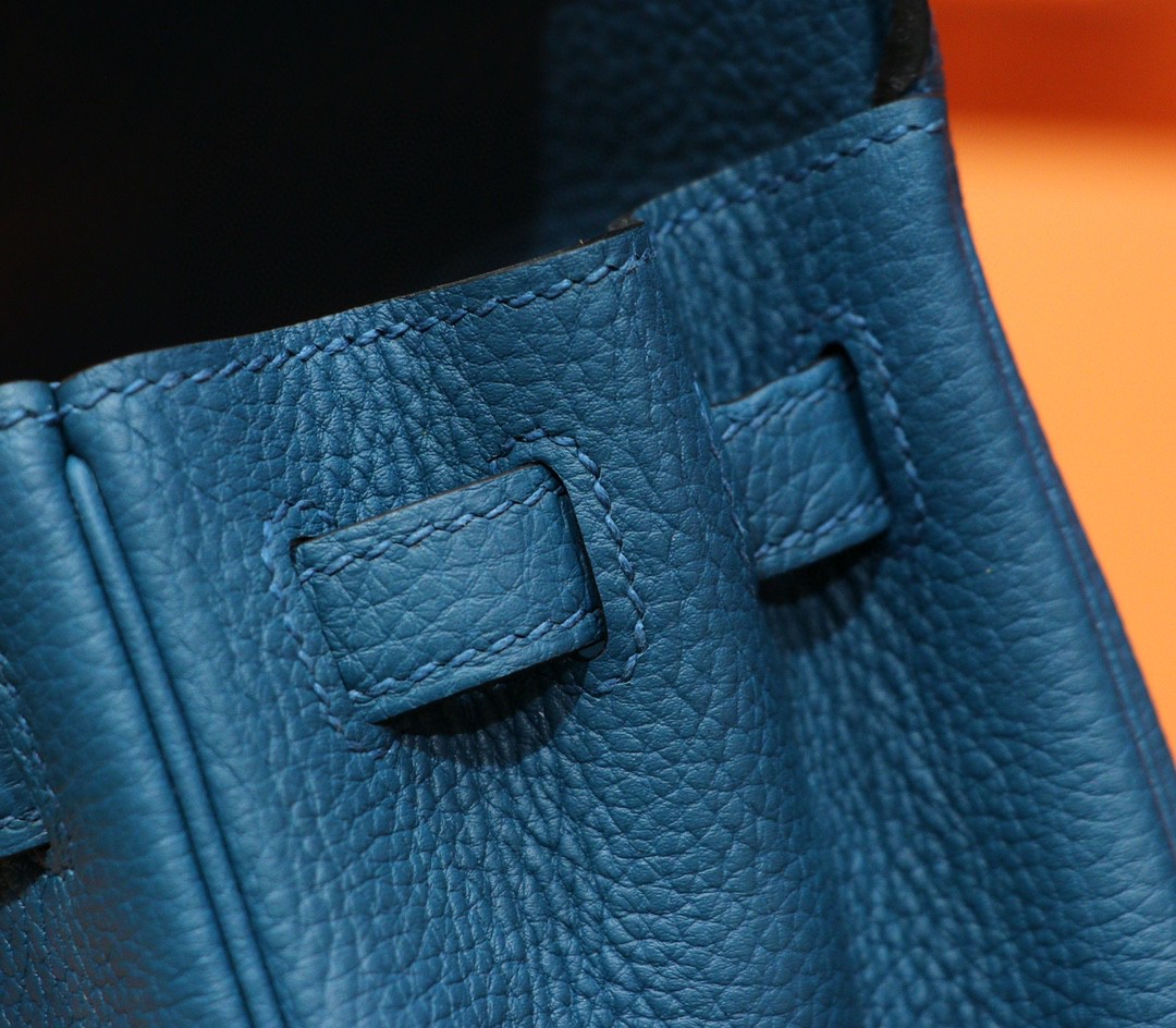 Hermès（爱马仕）Kelly 凯莉包 玛瑙蓝 Togo 全手缝 金扣 25cm