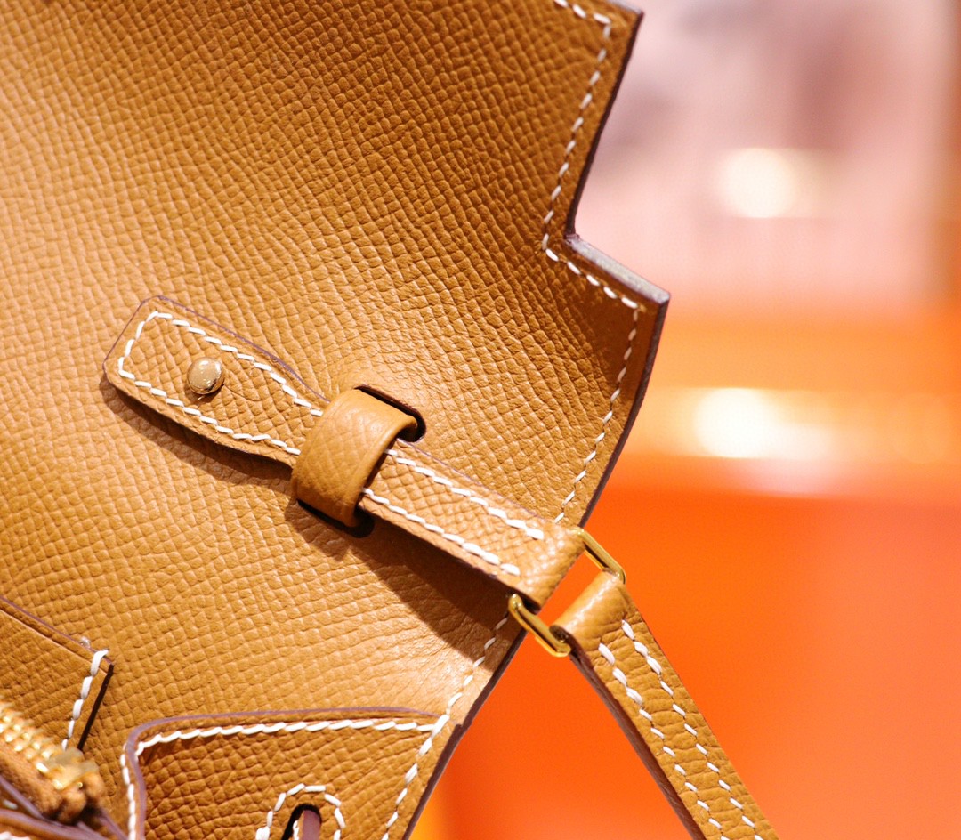 Hermès（爱马仕）Kelly Togo 金棕 Epsom 全手缝 小牛皮 金扣
