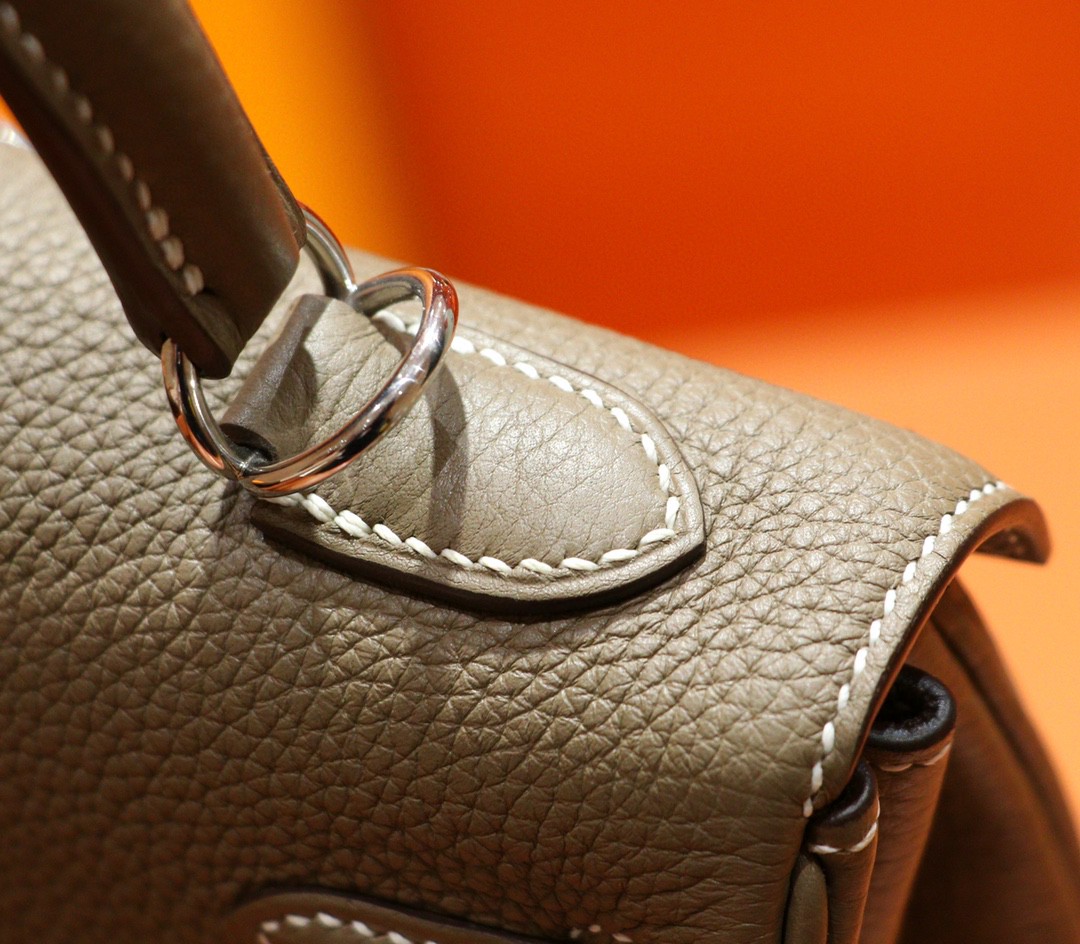 Hermès（爱马仕）Kelly 凯莉包 大象灰 Togo 小牛皮 全手缝 银扣 25cm