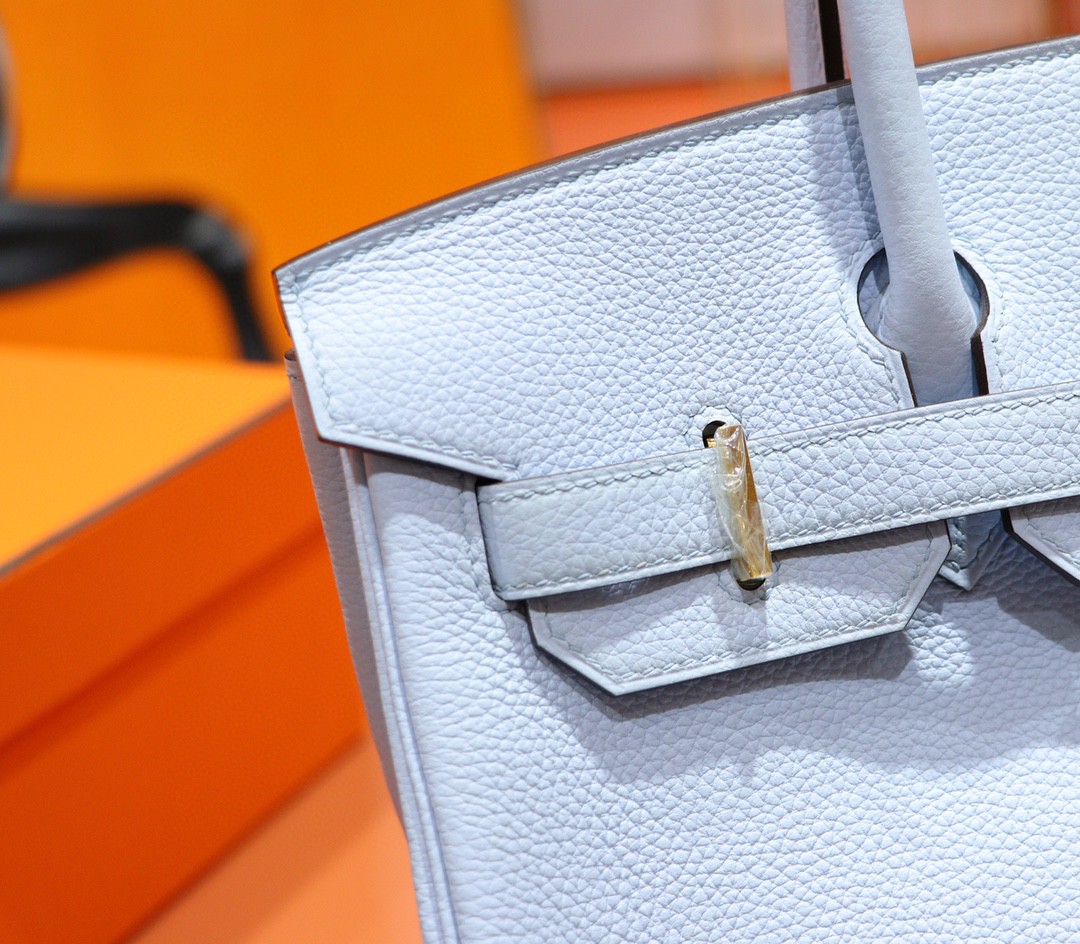 Hermès（爱马仕）Birkin 铂金包 微风蓝Togo 全手缝 金扣 30cm