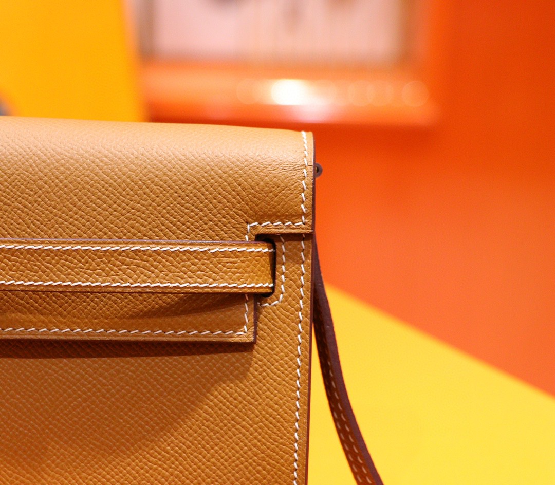 Hermès（爱马仕）Kelly Togo 金棕 Epsom 全手缝 小牛皮 金扣