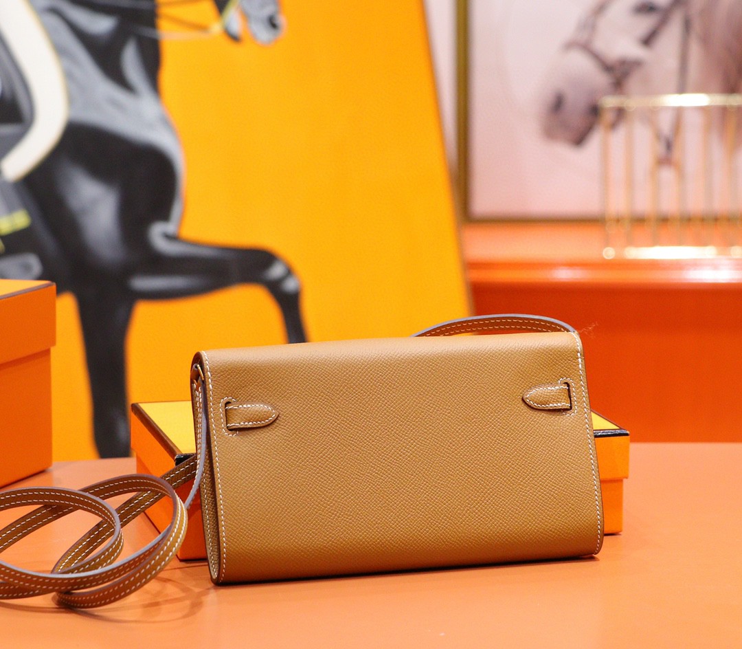 Hermès（爱马仕）Kelly Togo 金棕 Epsom 全手缝 小牛皮 金扣