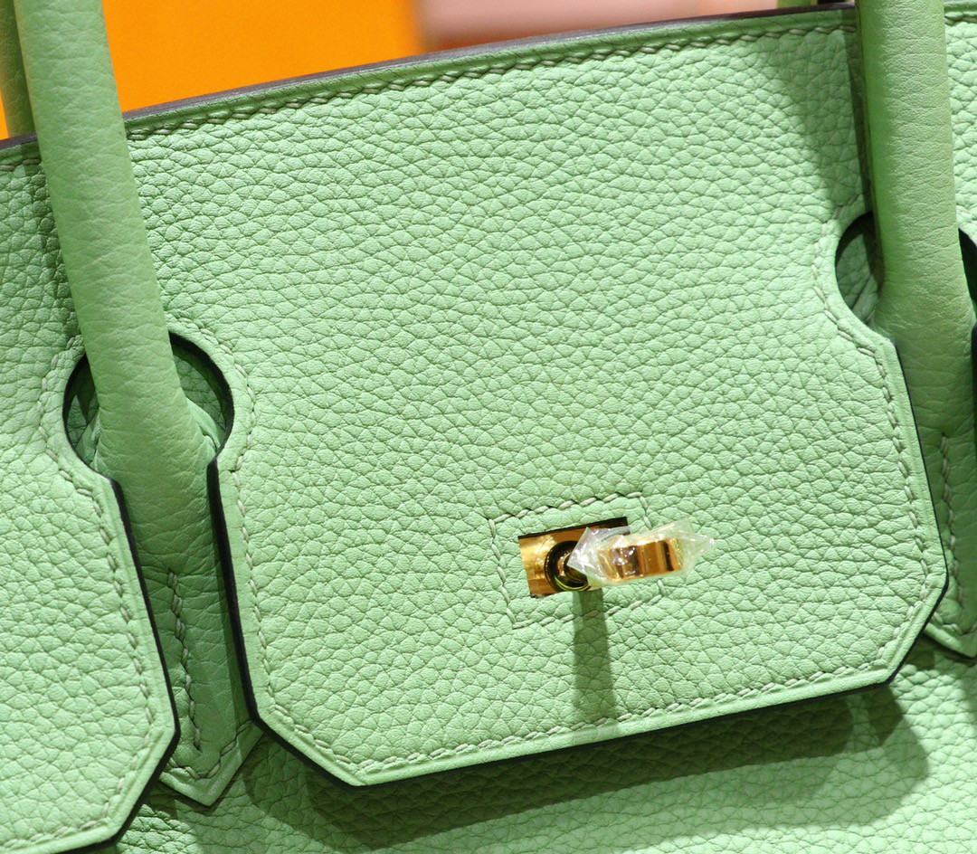 Hermès（爱马仕）Birkin 铂金包 牛油果 Togo 小牛皮 全手缝 金扣 30cm