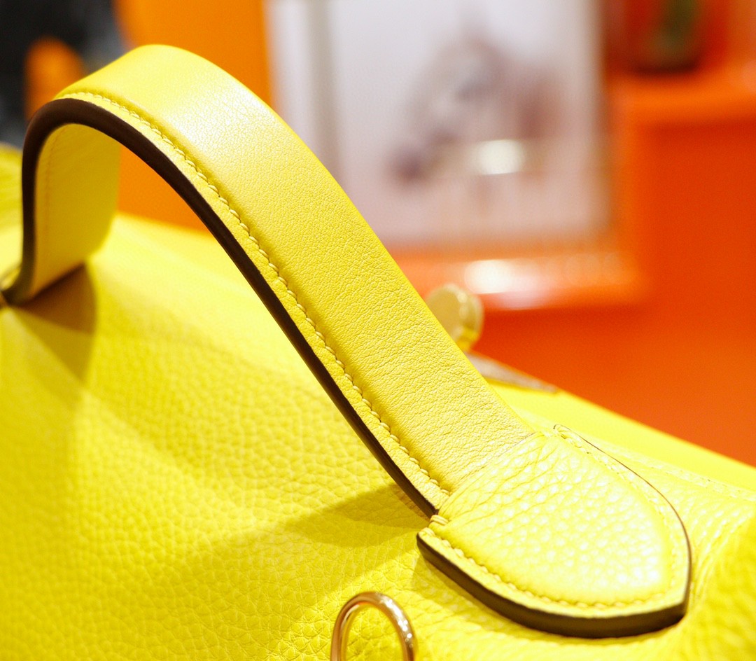 Hermès（爱马仕）H2424 琥珀黄 Evercolor拼Swift 全手缝 小牛皮 金扣