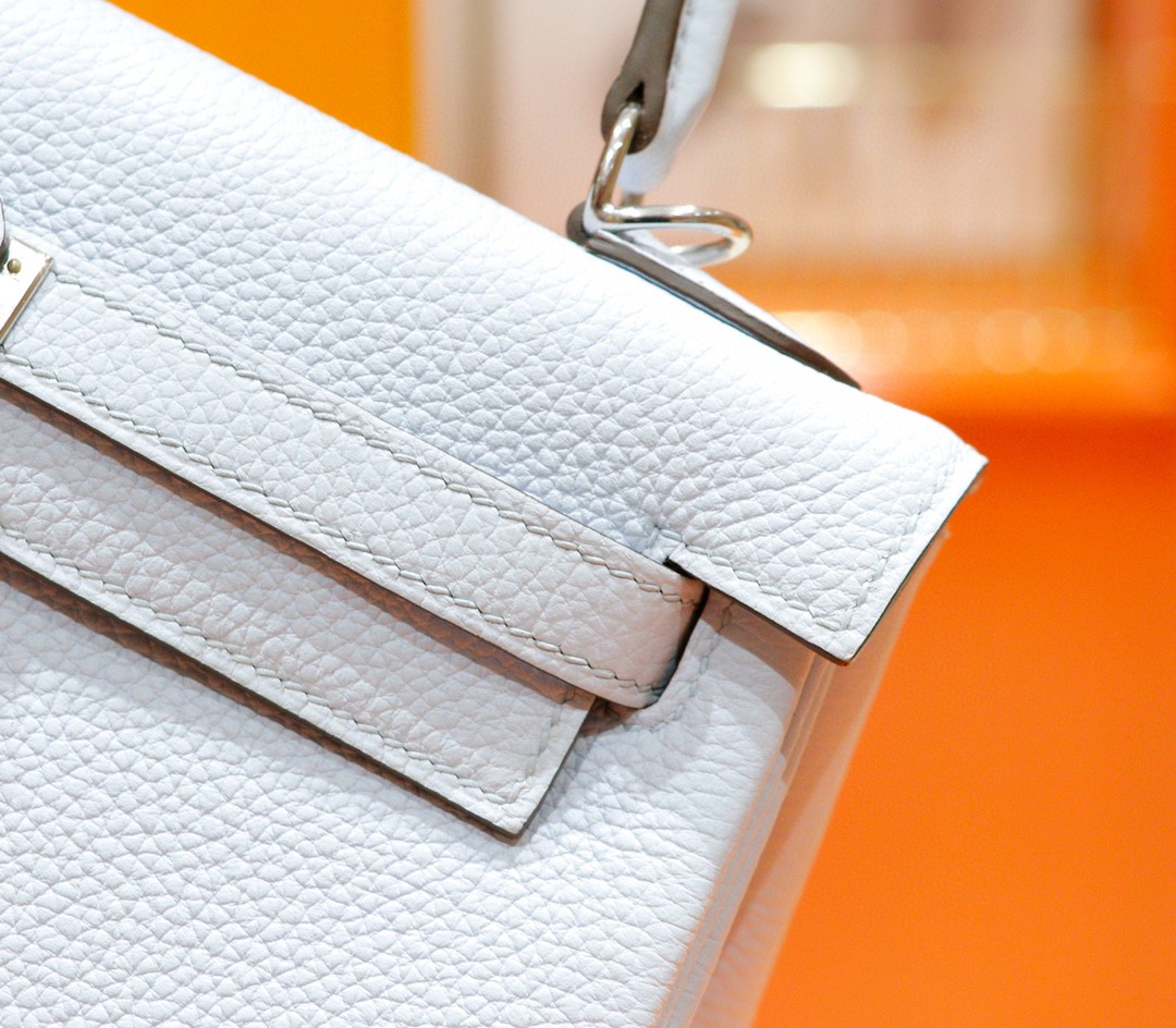 Hermès（爱马仕）Kelly 凯莉包 雾霾蓝 togo 全手缝 小牛皮 银扣 25cm