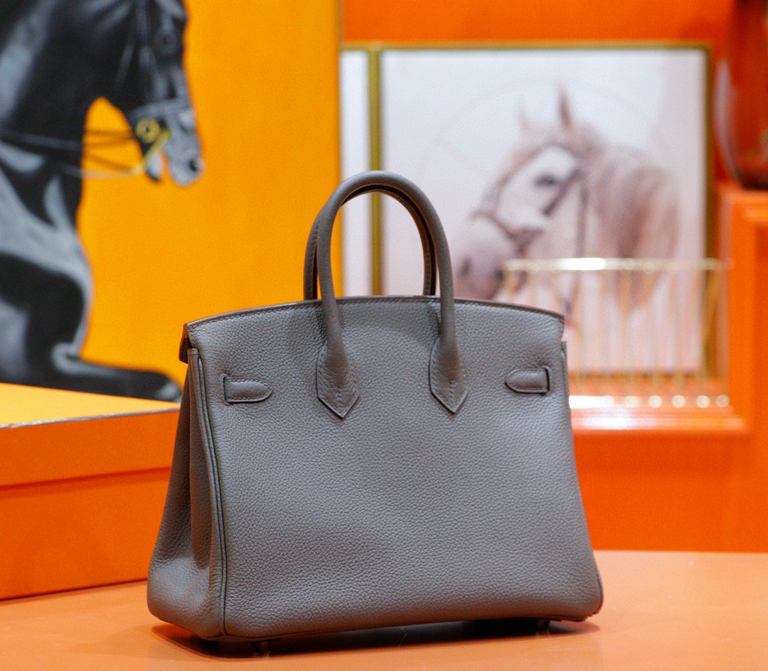 Hermès（爱马仕）Birkin 铂金包 锡器灰 Togo 全手缝 小牛皮 银扣 25cm