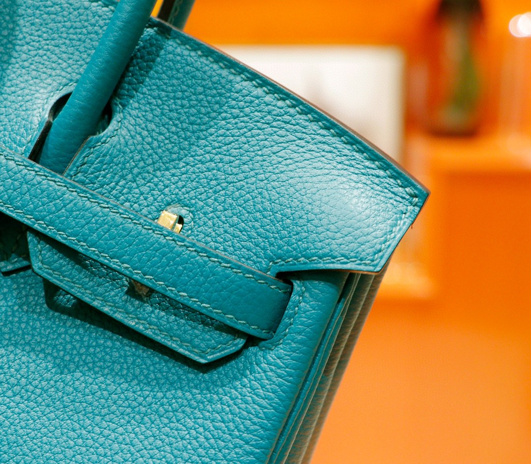 Hermès（爱马仕）Birkin 凯莉包 孔雀绿 togo 全手缝 小牛皮 金扣 25cm