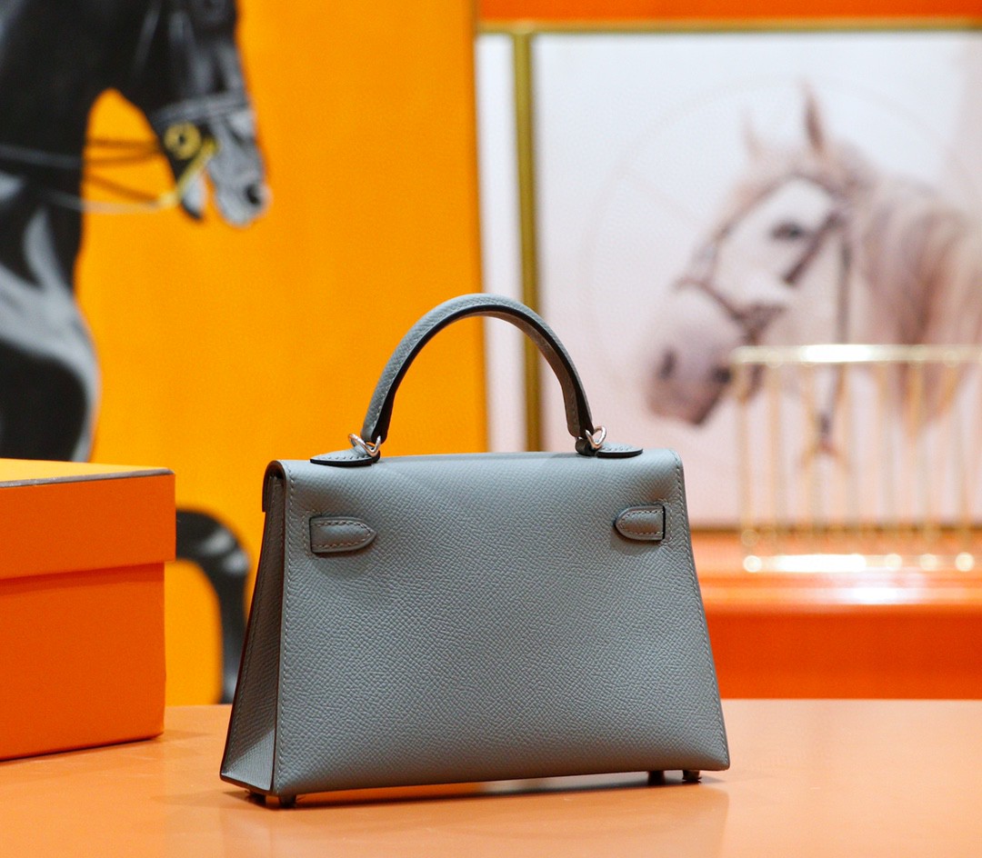 Hermès（爱马仕）Minikelly 2代 杏仁绿 Epsom 全手缝 小牛皮 银扣
