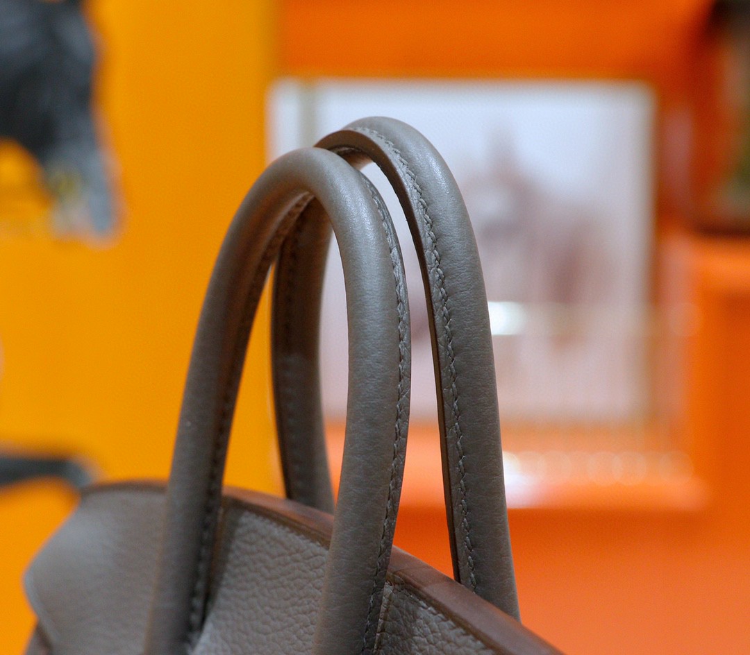 Hermès（爱马仕）Birkin 铂金包 锡器灰 Togo 全手缝 小牛皮 银扣 25cm