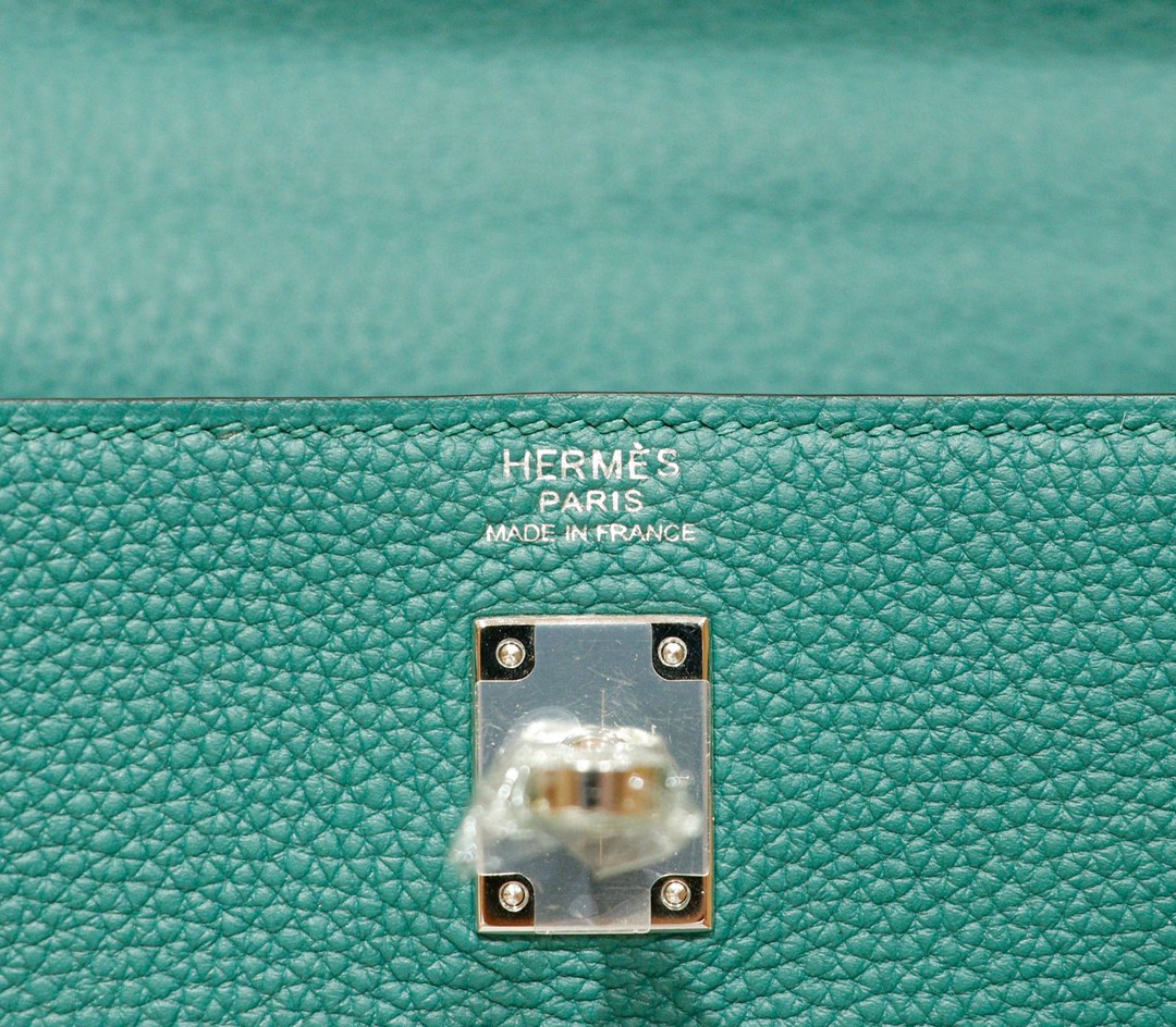 Hermès（爱马仕）Kelly 凯莉包 祖母绿 Togo 全手缝 小牛皮 银扣 25cm