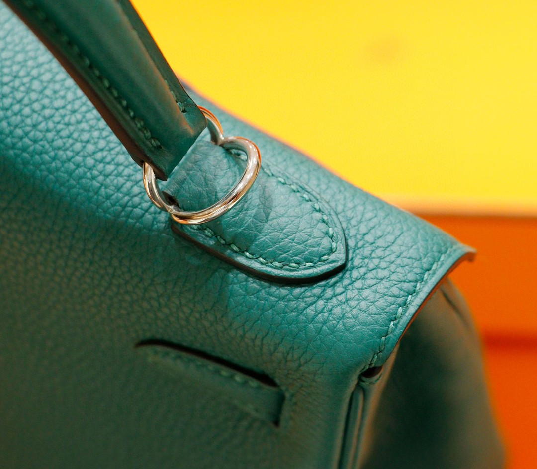 Hermès（爱马仕）Kelly 凯莉包 祖母绿 Togo 全手缝 小牛皮 银扣 25cm