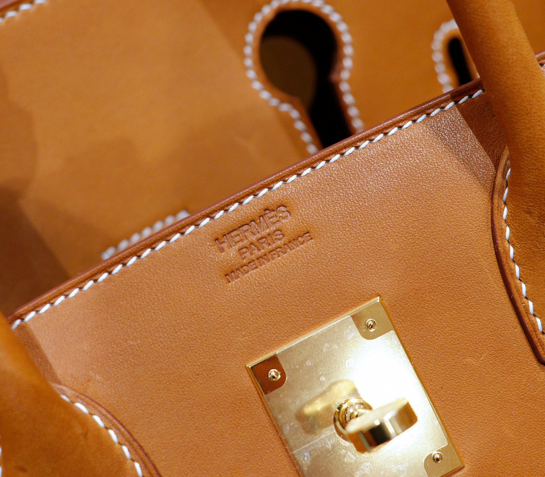 Hermès（爱马仕）Birkin 铂金包 金棕 全手缝 马鞍皮 金扣 30cm