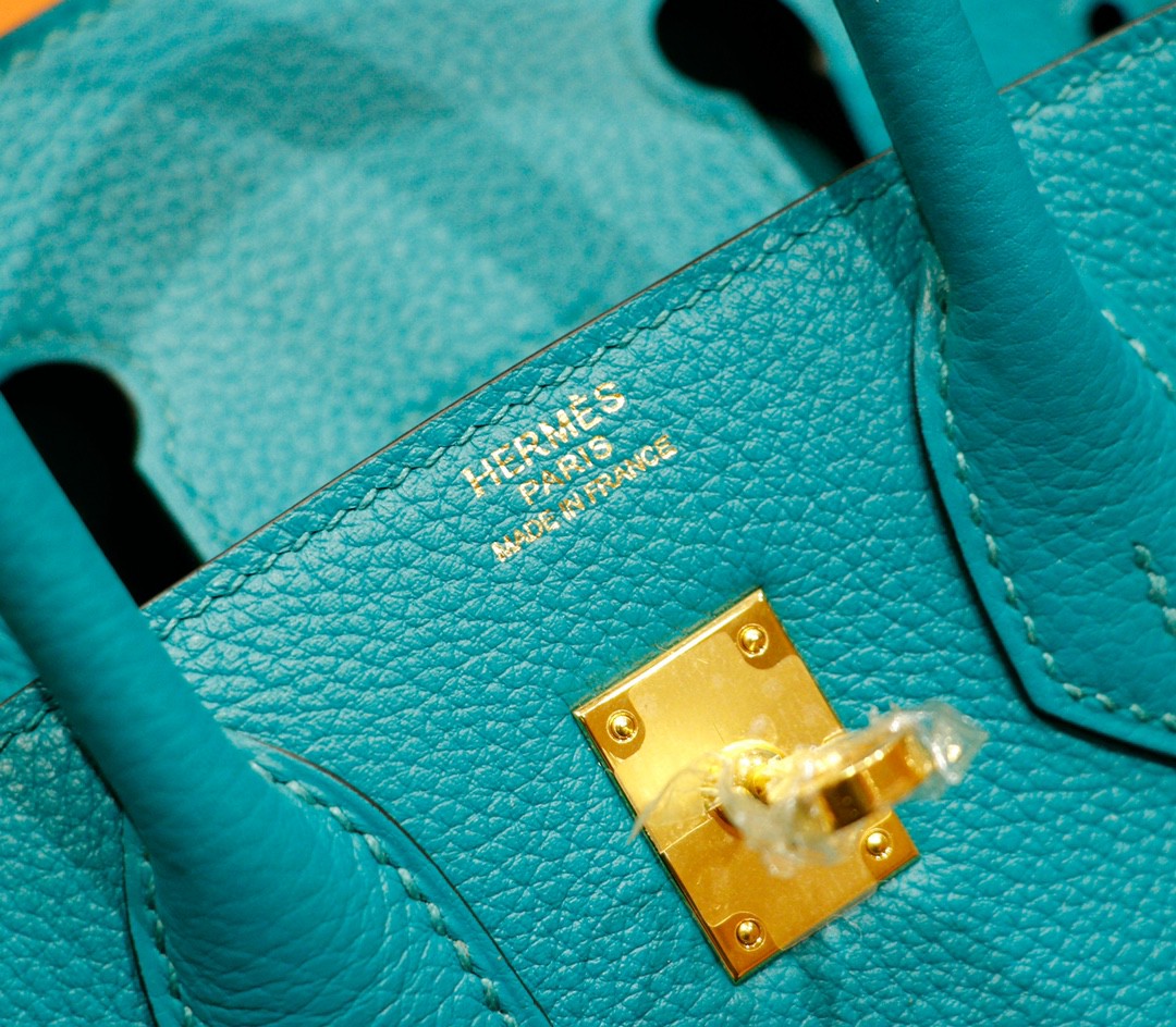 Hermès（爱马仕）Birkin 凯莉包 孔雀绿 togo 全手缝 小牛皮 金扣 25cm