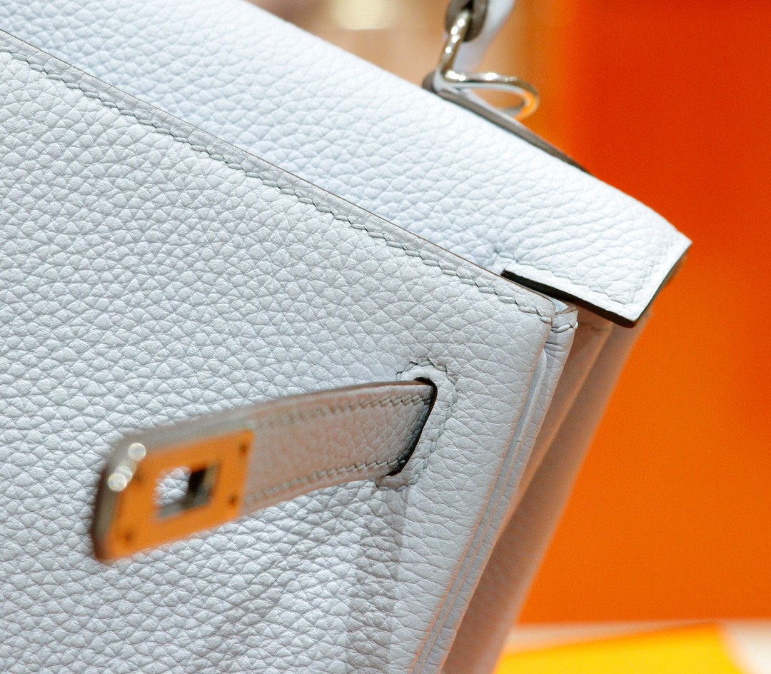 Hermès（爱马仕）Kelly 凯莉包 雾霾蓝 togo 全手缝 小牛皮 银扣 25cm