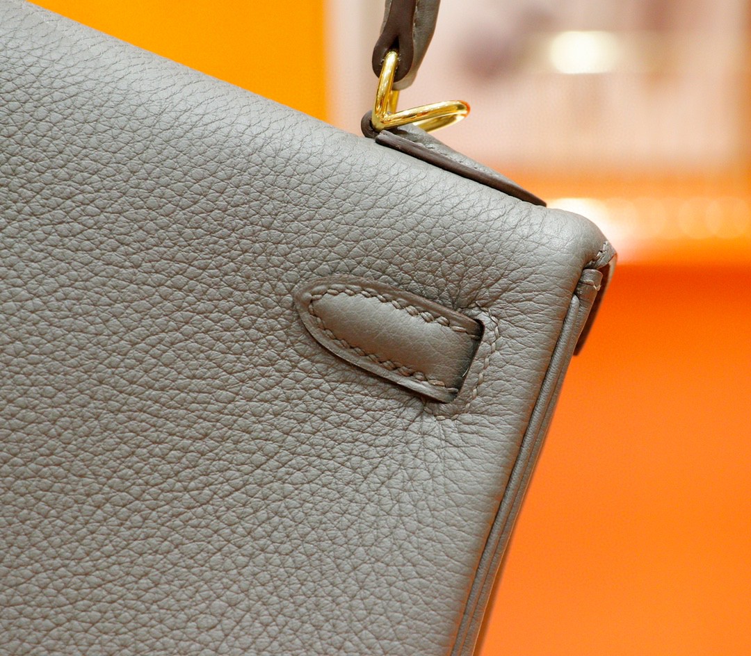 Hermès（爱马仕）Kelly 凯莉包 锡器灰 togo 全手缝 小牛皮 金扣 25cm