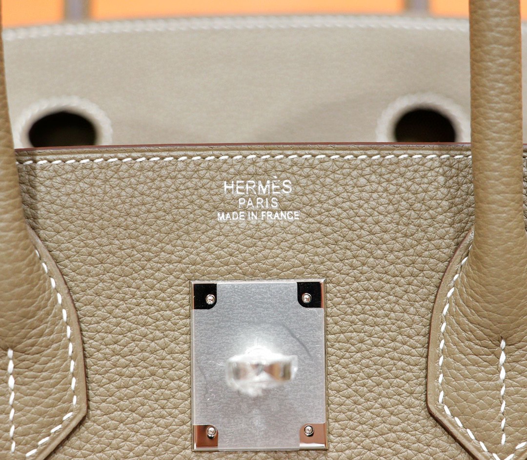 Hermès（爱马仕）Birkin 铂金包 大象灰 Togo 小牛皮 全手缝 银扣 30cm