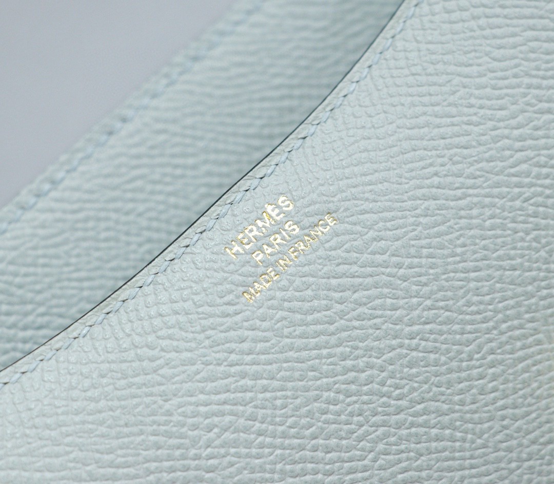 Hermès（爱马仕）Constance 空姐包 海鸥灰 Epsom 全手缝 小牛皮 金扣 19cm