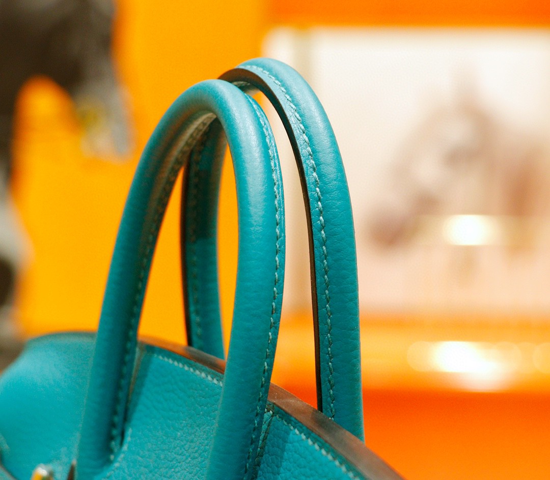 Hermès（爱马仕）Birkin 凯莉包 孔雀绿 togo 全手缝 小牛皮 金扣 25cm