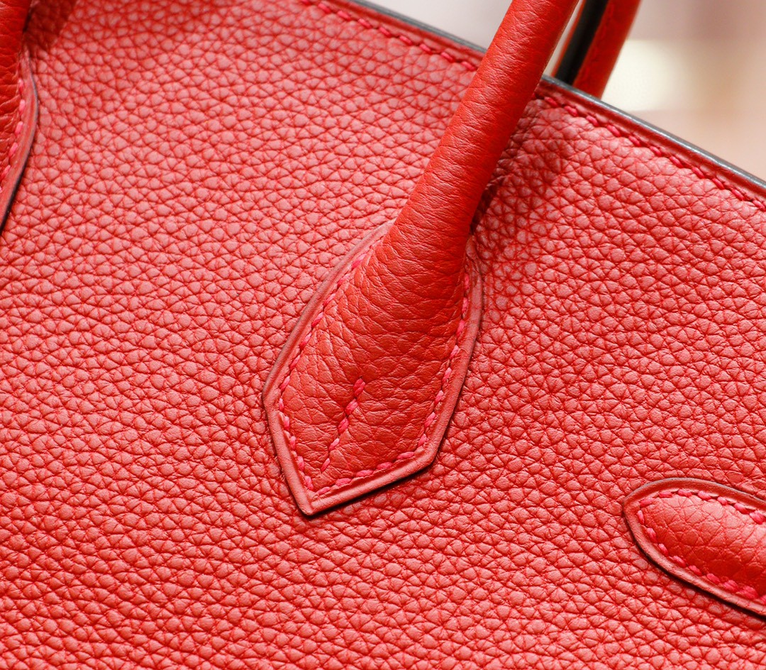 Hermès（爱马仕）Birkin 铂金包 国旗红 togo 全手缝 小牛皮 银扣 25cm
