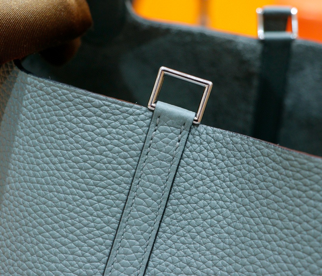 Hermès（爱马仕）Picotin 菜篮子 杏仁绿 Togo 全手缝 银扣 22cm