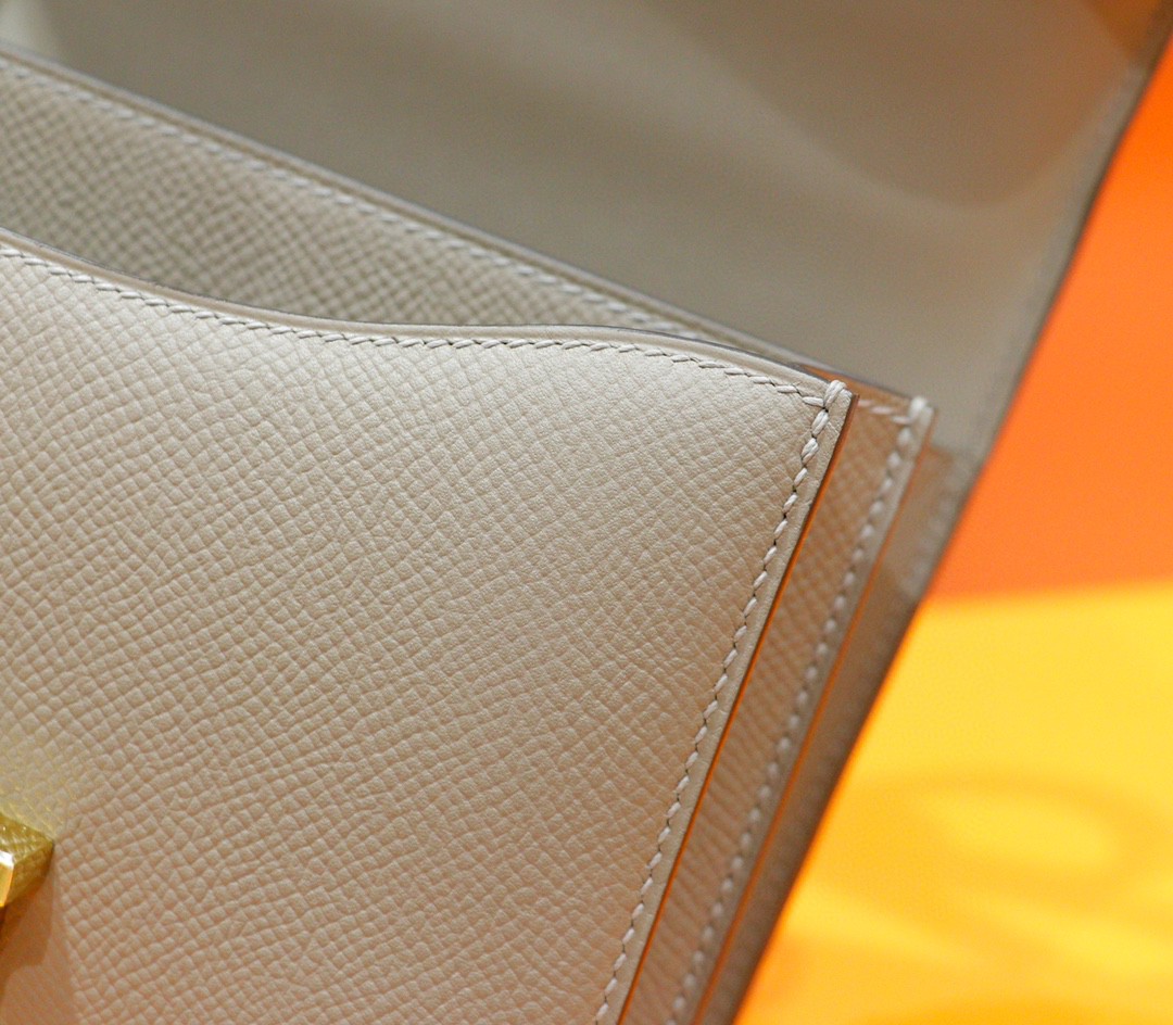 Hermès（爱马仕）Constance 空姐包 沥青灰 Epsom 全手缝 小牛皮 金扣 19cm