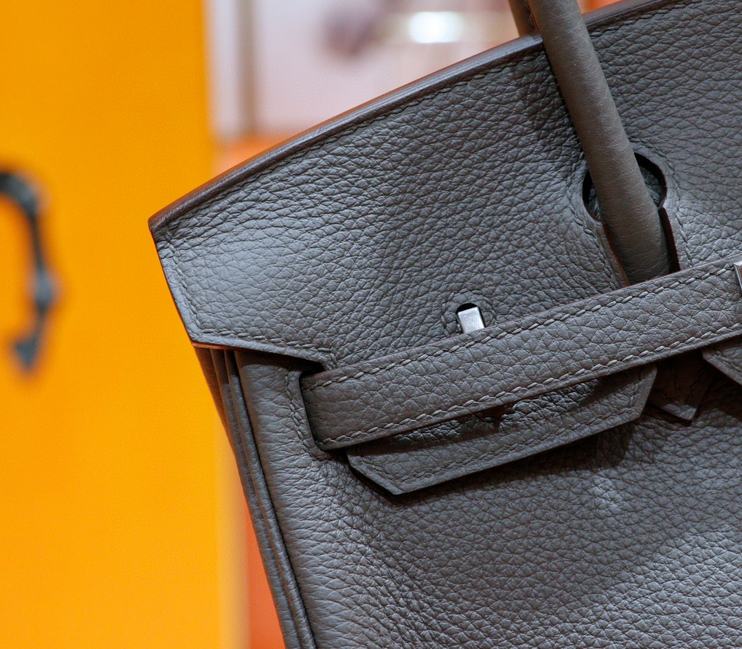 Hermès（爱马仕）Birkin 铂金包 锡器灰 Togo 全手缝 小牛皮 银扣 25cm