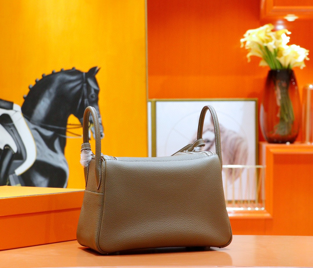 Hermès（爱马仕）Lindy 琳迪包 大象灰 Togo 全手缝 银扣 30cm