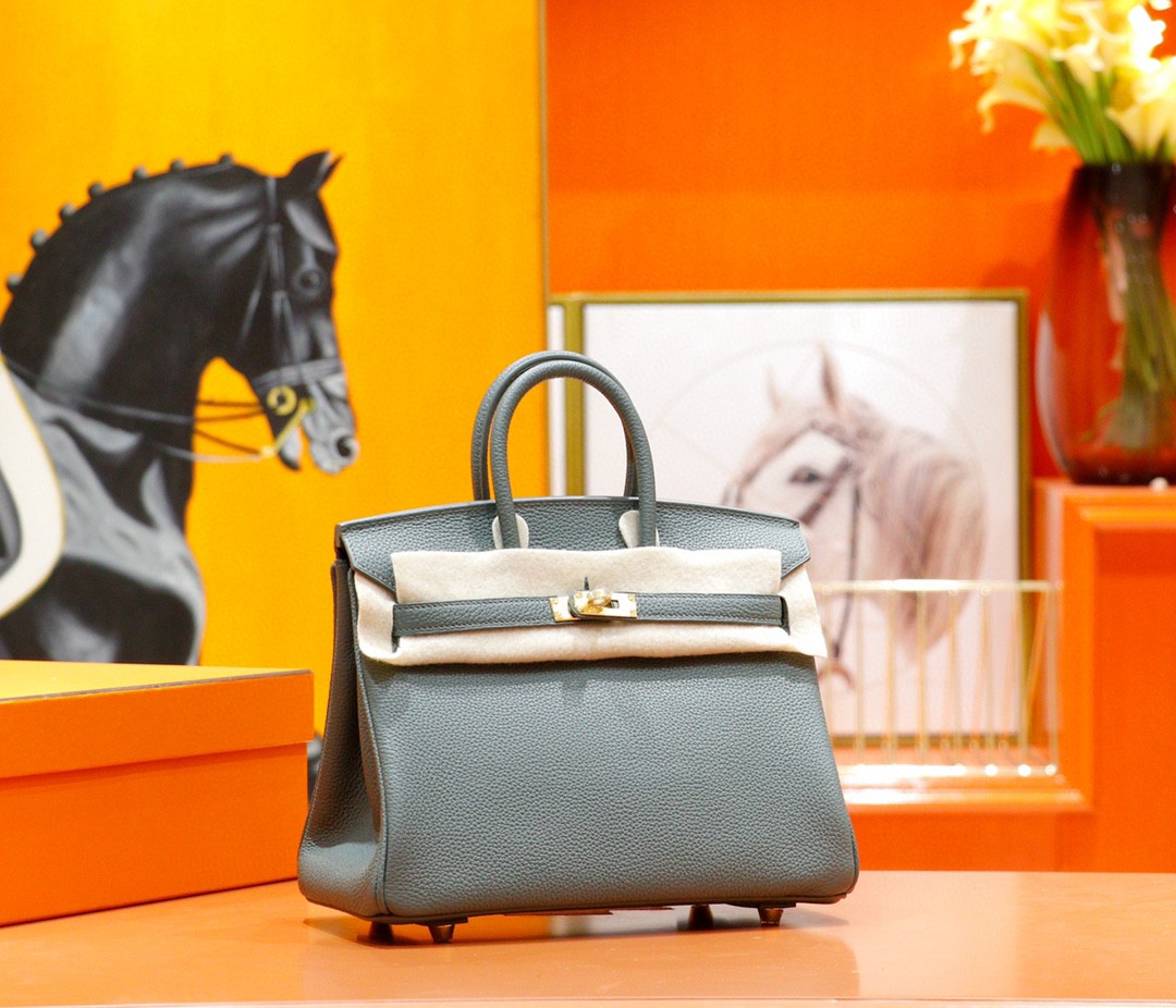 Hermès（爱马仕）Birkin 铂金包 杏仁绿 Togo 全手缝 金扣 25cm