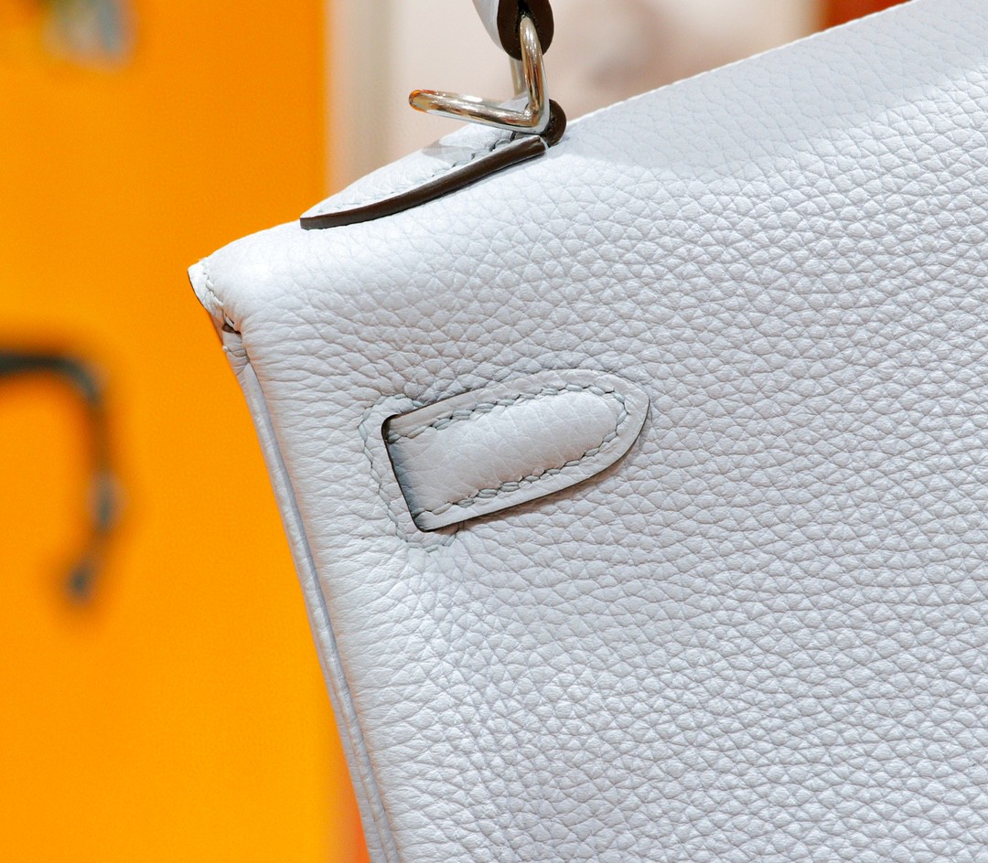 Hermès（爱马仕）Kelly 凯莉包 雾霾蓝 togo 全手缝 小牛皮 银扣 25cm