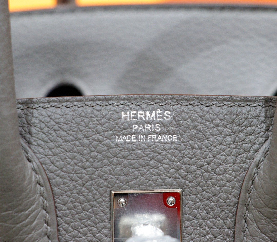 Hermès（爱马仕）Birkin 铂金包 锡器灰 Togo 全手缝 小牛皮 银扣 25cm