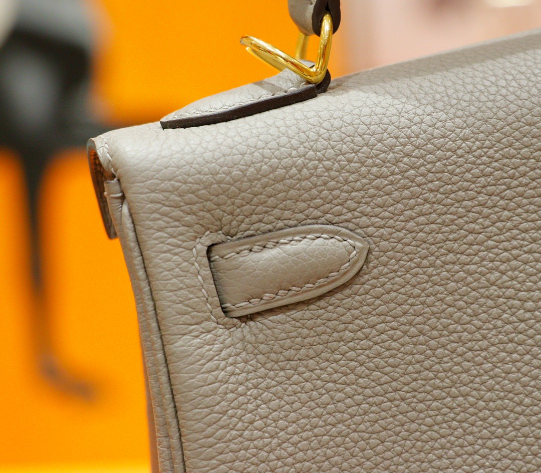Hermès（爱马仕）Kelly 凯莉包 沥青灰 togo 全手缝 小牛皮 金扣 25cm