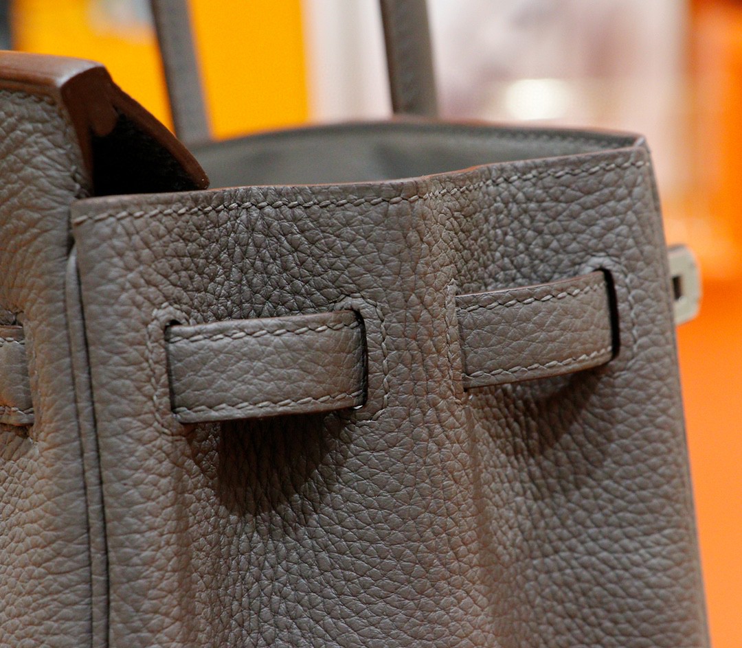 Hermès（爱马仕）Birkin 铂金包 锡器灰 Togo 全手缝 小牛皮 银扣 25cm