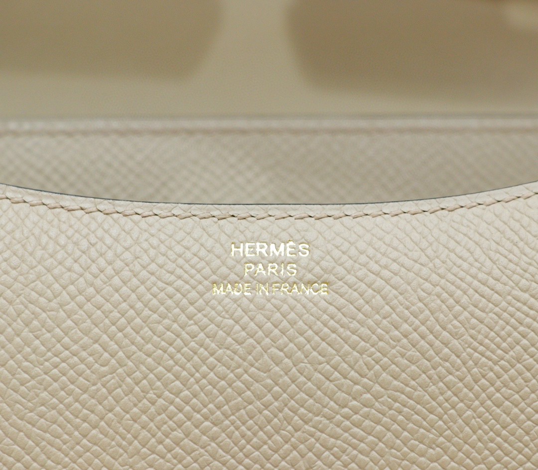 Hermès（爱马仕）Constance 空姐包 风衣灰 Epsom 全手缝 小牛皮 金扣 19cm