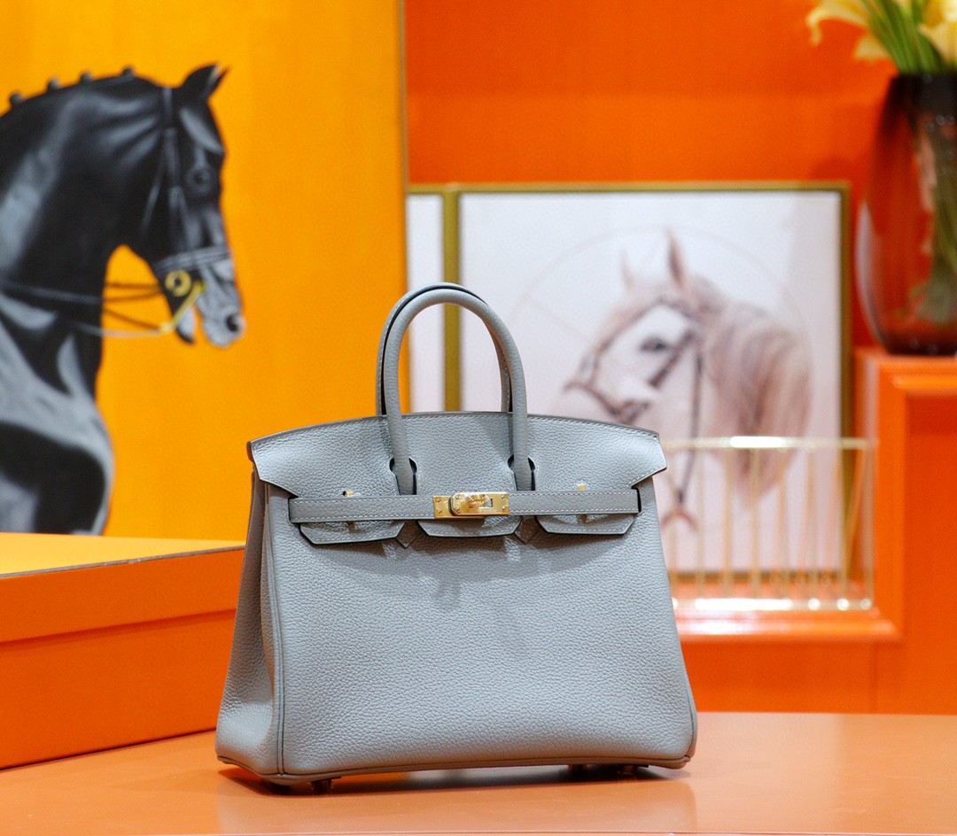 Hermès（爱马仕）Birkin 铂金包 海鸥灰 togo 小牛皮 全手缝 金扣 25cm