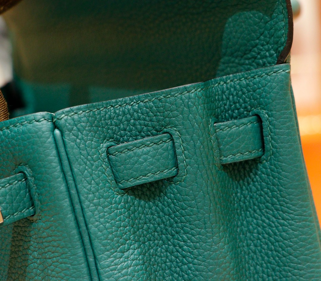 Hermès（爱马仕）Kelly 凯莉包 祖母绿 Togo 全手缝 小牛皮 银扣 25cm