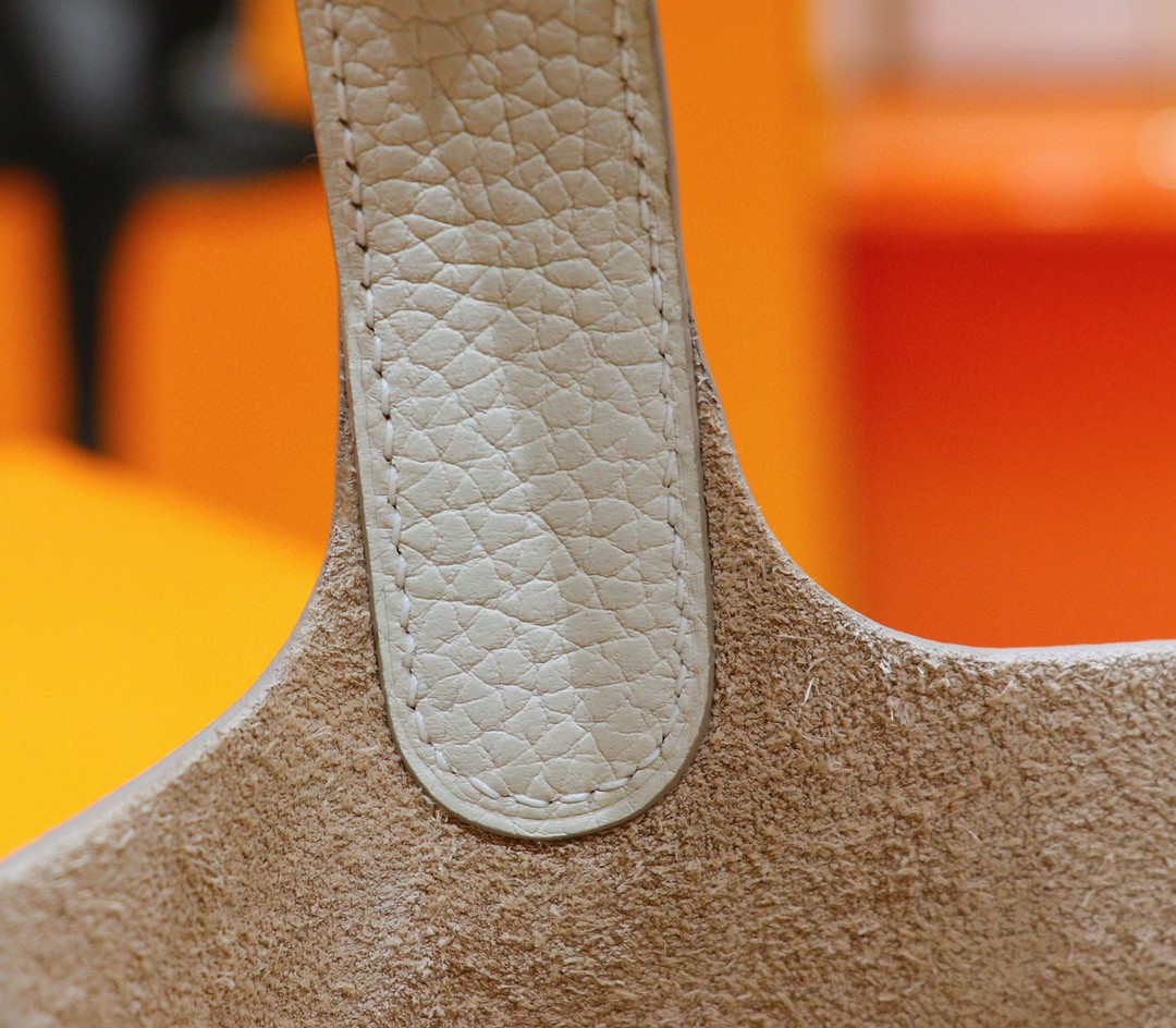 Hermès（爱马仕）Picotin 菜篮子 奶昔白 togo 全手缝 小牛皮 银扣 18cm