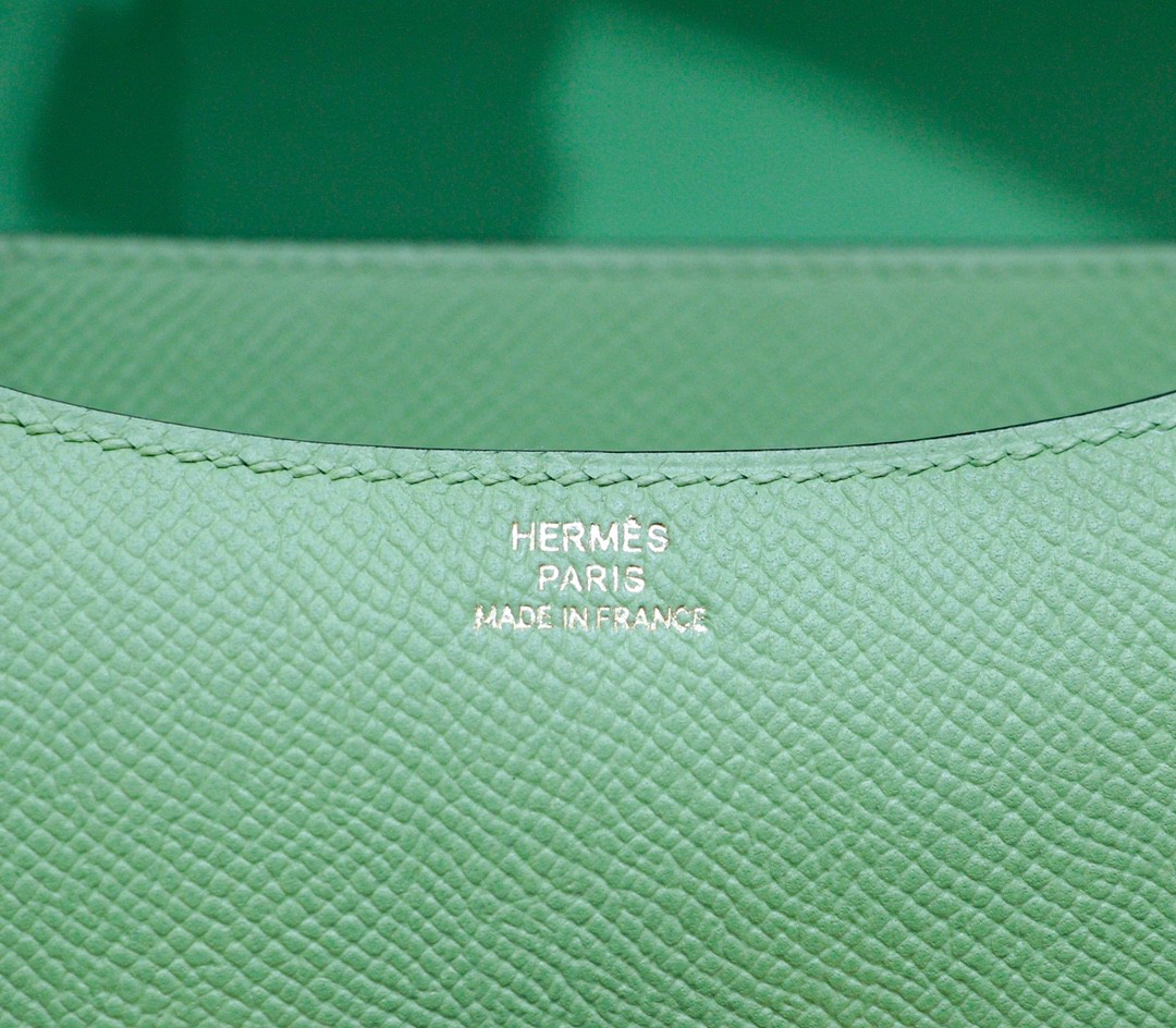 Hermès（爱马仕）Constance 空姐包 竹子绿 Epsom 全手缝 小牛皮 金扣 19cm
