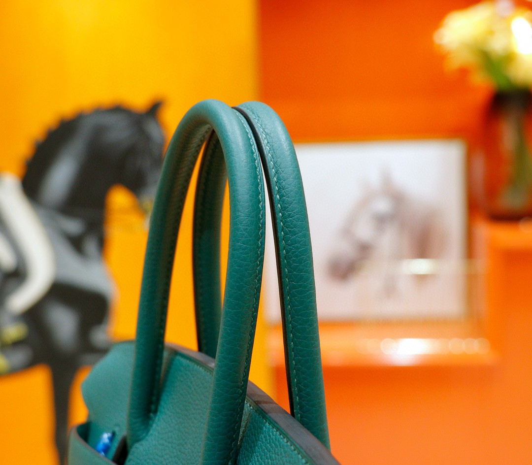 Hermès（爱马仕）Birkin 铂金包 祖母绿 togo 小牛皮 全手缝 银扣 30cm