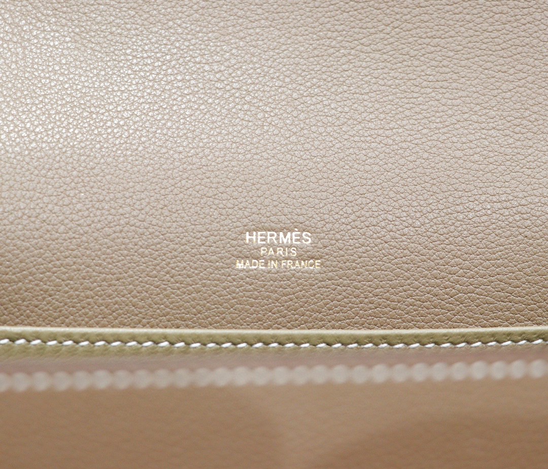 Hermès（爱马仕）Roulis 猪鼻包 19cm 大象灰 Evercolor 小牛皮 金扣 全手缝
