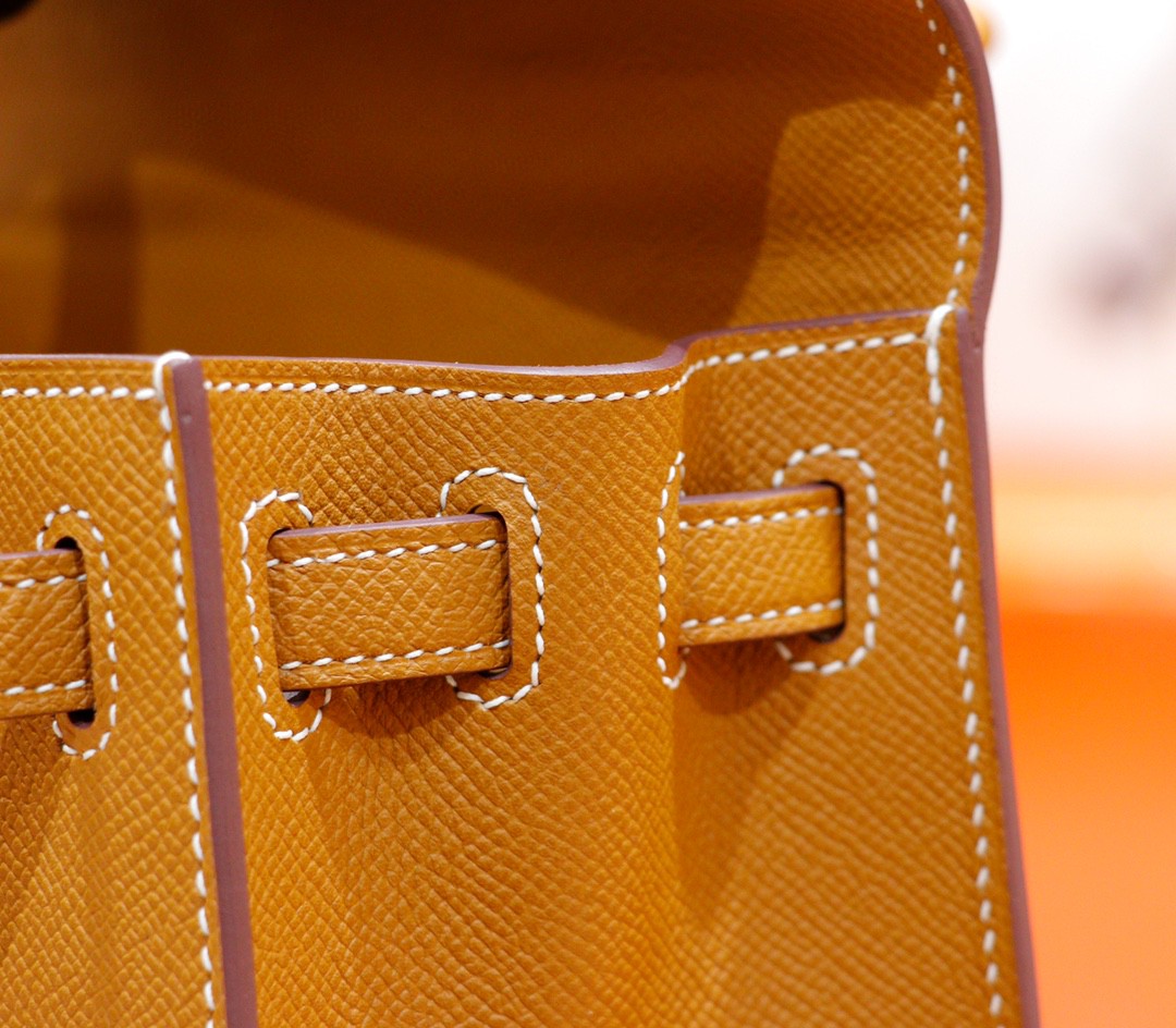 Hermès（爱马仕）Kelly 凯莉包 金棕 Epsom 全手缝 金扣 25cm